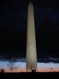 Washington Monument @ sunset, after a storm